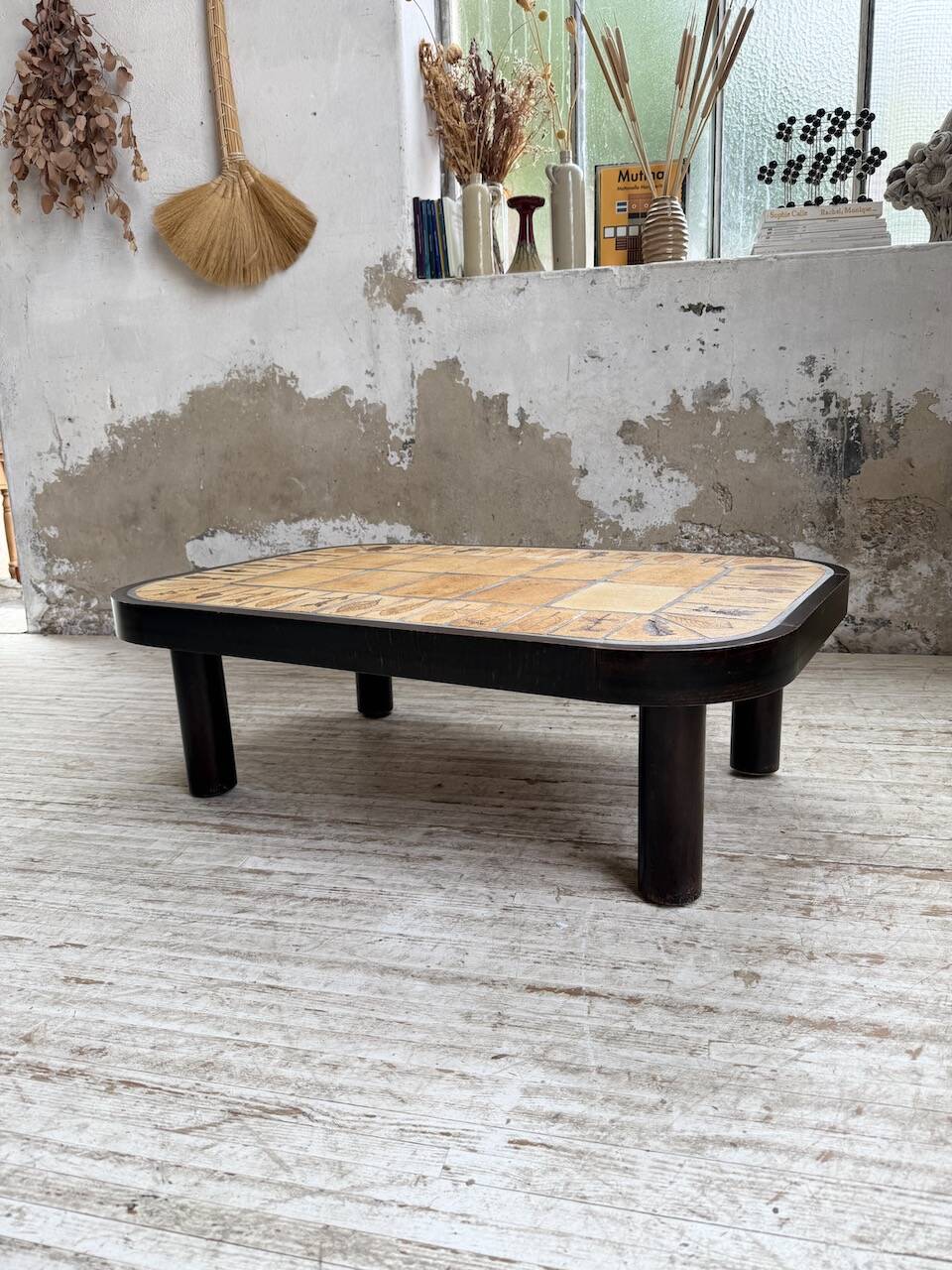 Capron “herbarium” oval coffee table