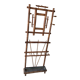 Antique rattan coat rack
