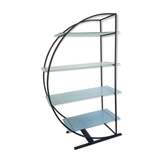 Shelf on glass and metal legs