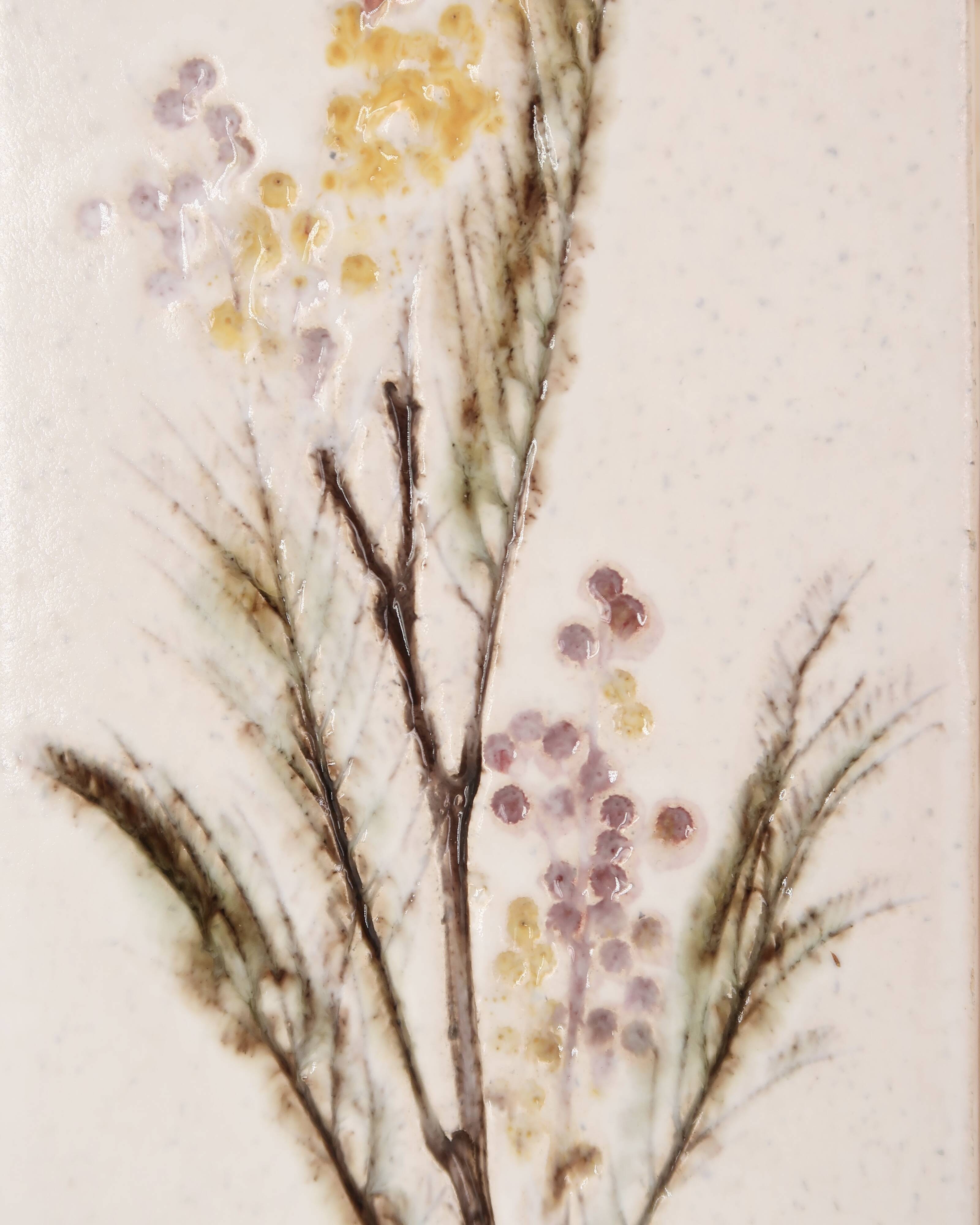 White ceramic herbarium vase by Raymonde Leduc, Vallauris, 1960s