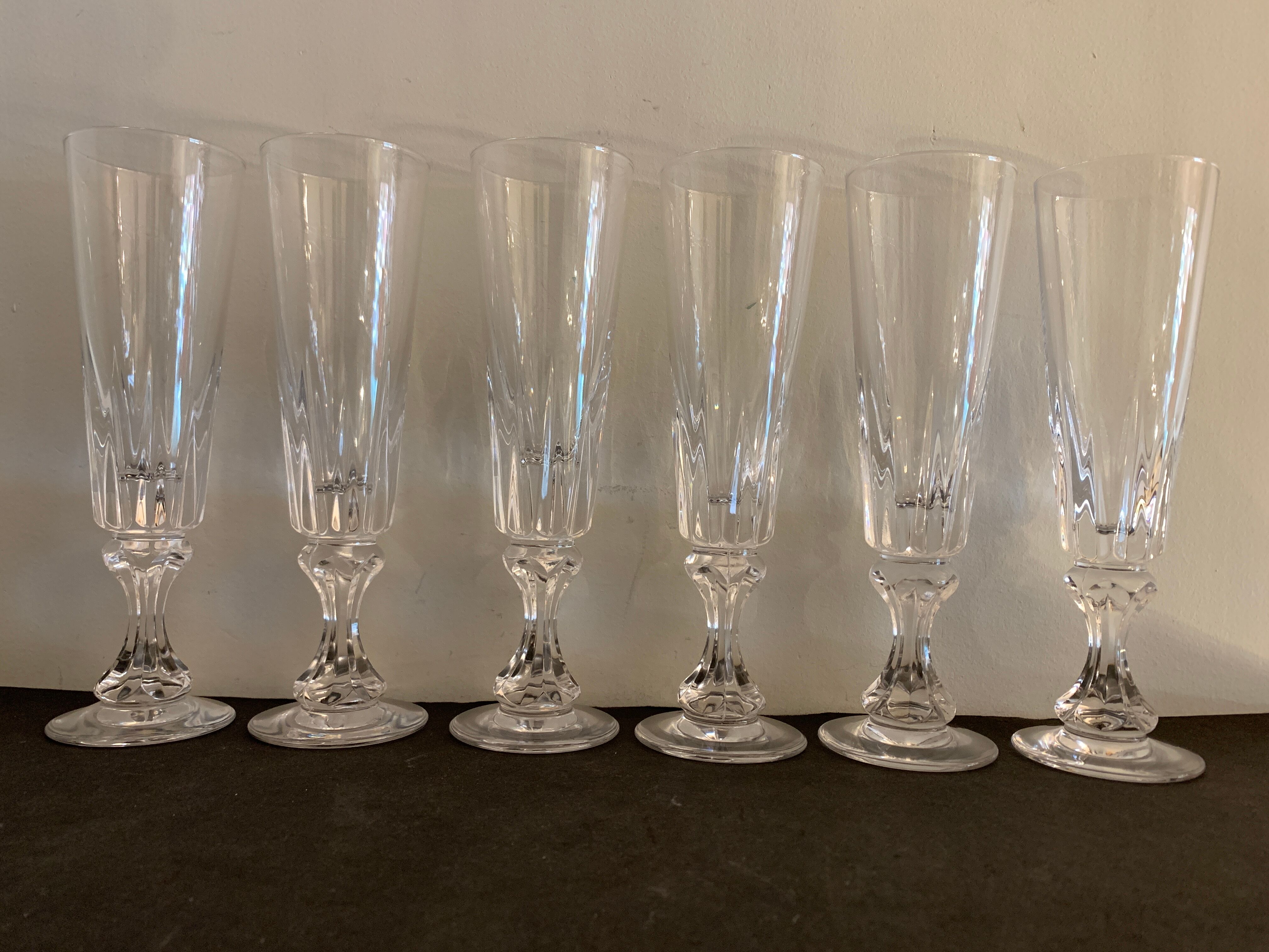 Set de 6 flûtes à champagne en cristal Bayel