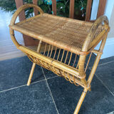 Rattan magazine holder