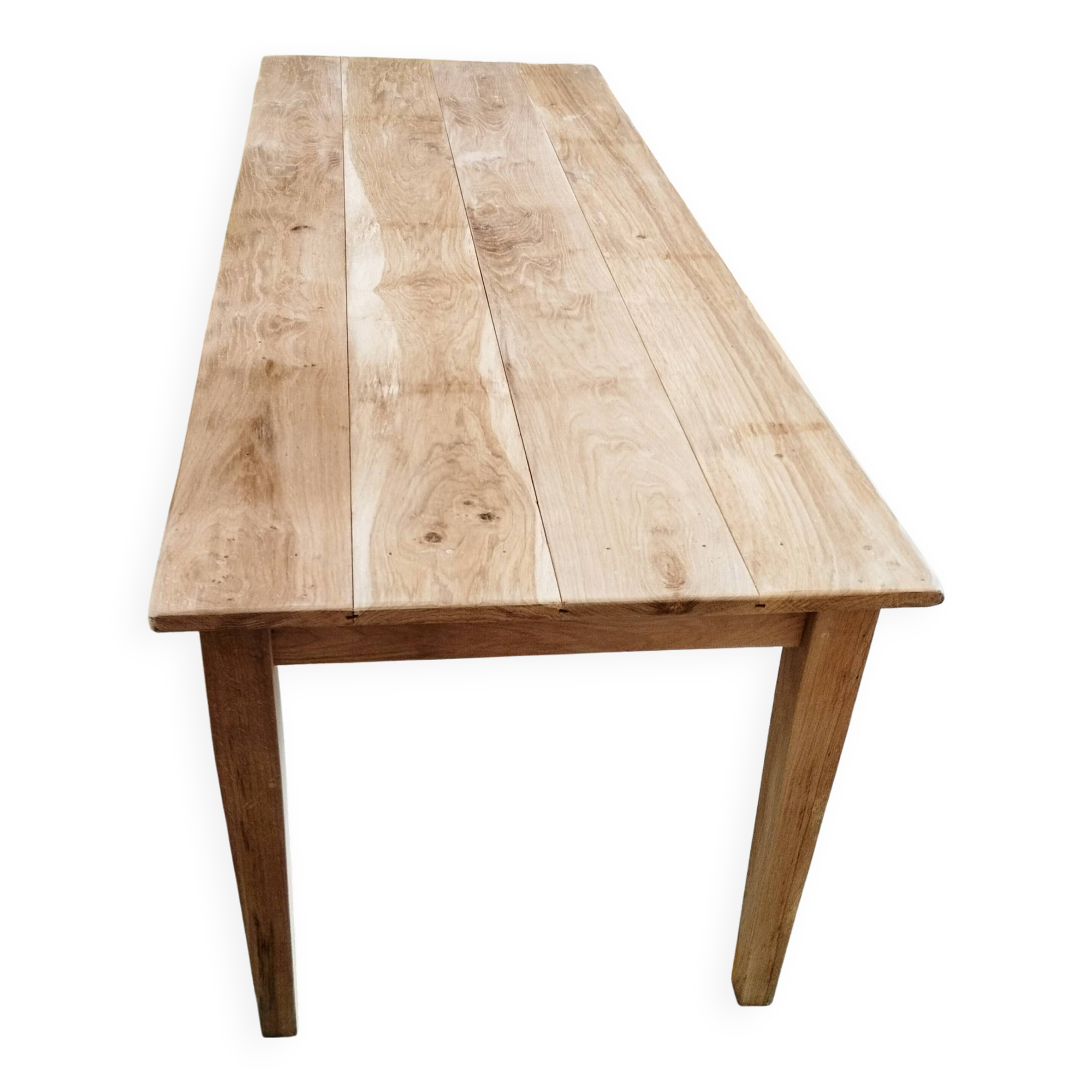 Solid oak farmhouse table 220 X 80 cm