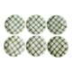 6 flat plates Moulin des Loups tablecloth model, 23 cm