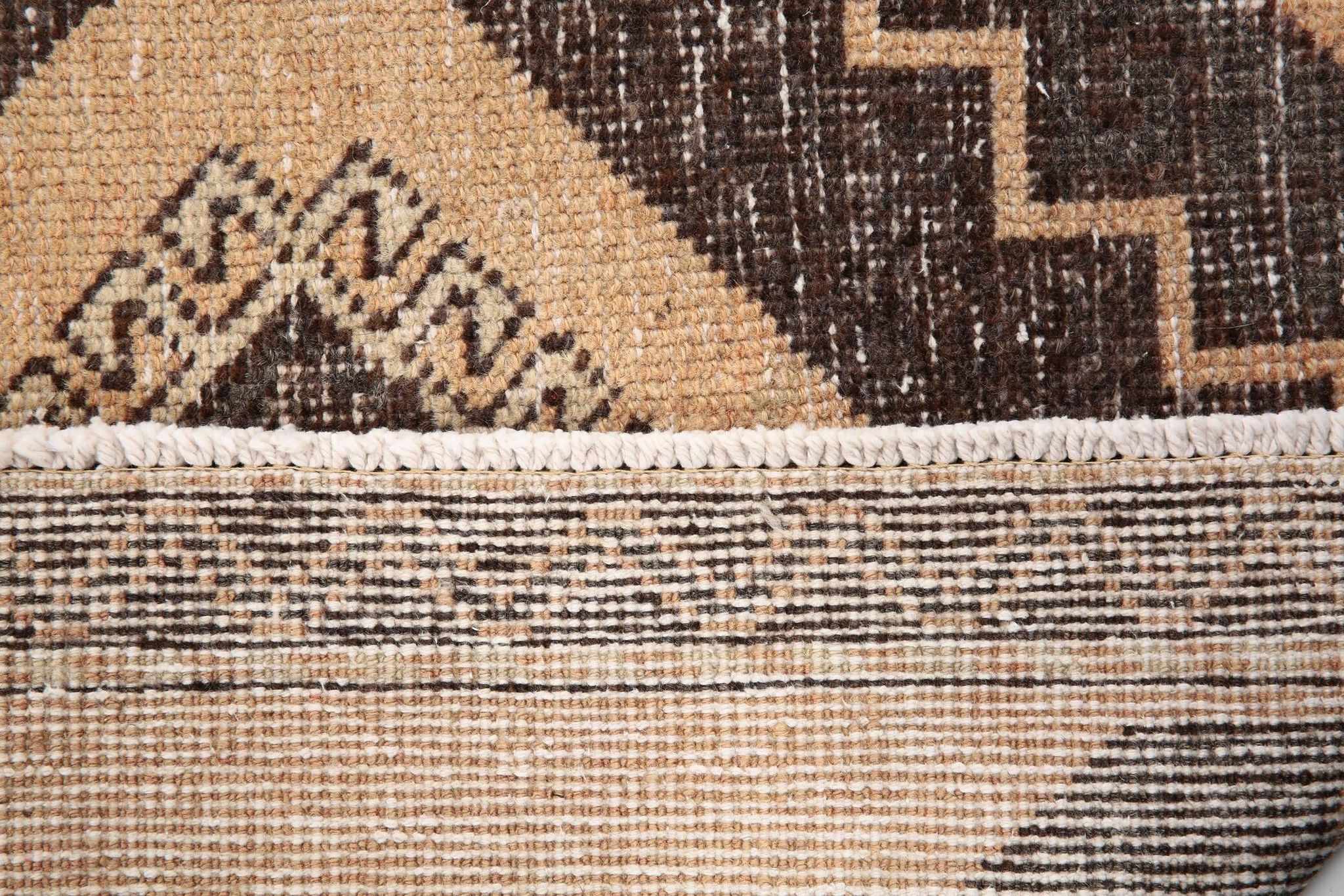 3x11 Rug For Hallway Brown Vintage Persian Runner Rug, 94x345Cm SK 5284