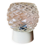 Molded glass wall light