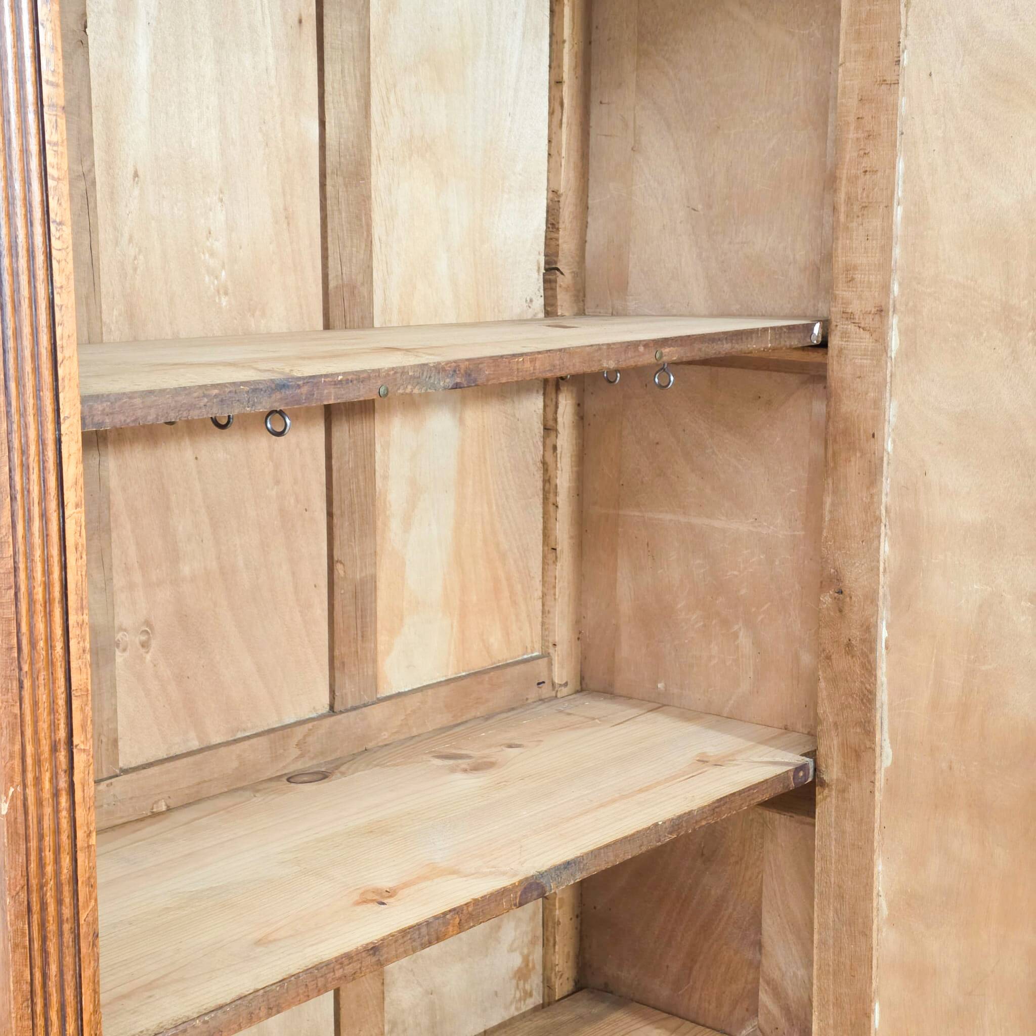 Art Deco wardrobe in solid wood with mirror from the 1920s.