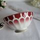 Old bowl in earthenware DIGOIN SARREGUEMINES with faceted burgundy.