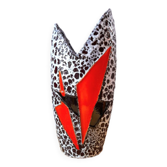 Vase fat lava Marino Le Vaucour Vallauris 70s