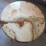 Brass and onyx/mabre lounge table