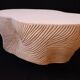 Design coffee table with travertine rock effect — unique piece hand-sculpted.