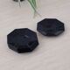 6 "Octime" black Arcoroc saucers