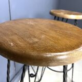 Vintage french wrought iron bar stools, 1960s - set of 4