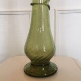 Vase en verre optique vert cyprès