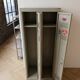 Industrial locker: set of 2 grey iron doors