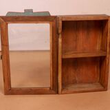 Original polychrome Burmese teak wall display case