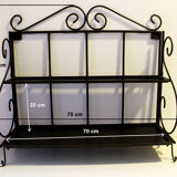 Wall-mounted or table-mounted wrought iron shelf