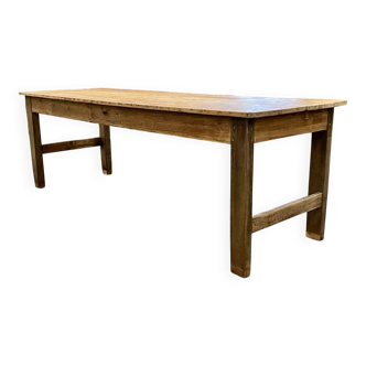 19th-century farmhouse table in fir and chestnut
