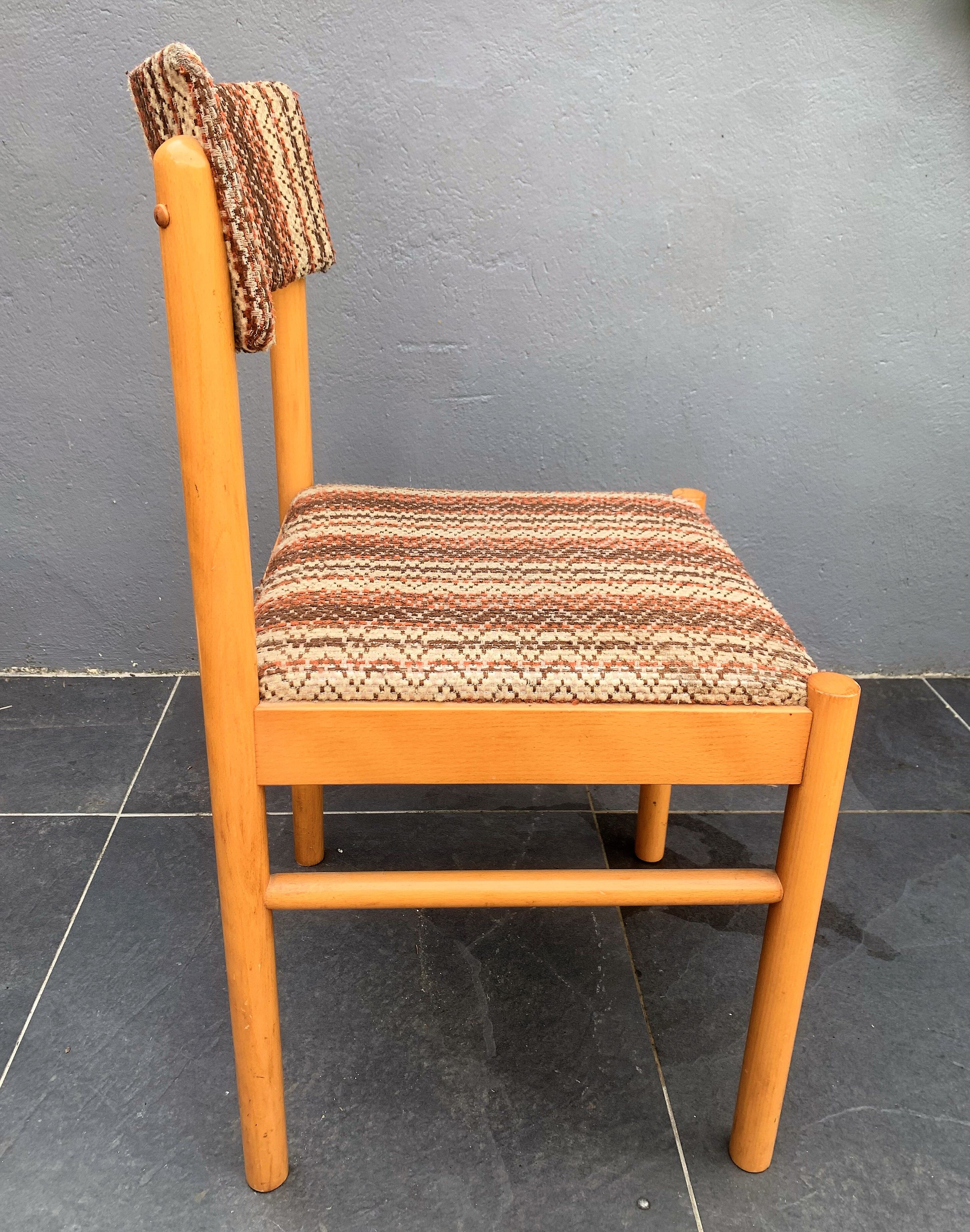 Suite of 4 vintage Baumann chairs 1960