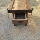 Mid-20th century beech workbench with two drawers