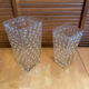 Pair of vintage bubble design moulded glass vases