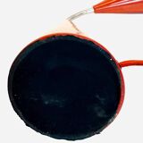 80's style table lamp Max Bill, Egoluce, vintage brown-red.