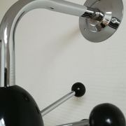 Black Sputnik coat rack and chrome 80s design
