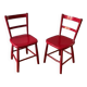 2 chaises en hêtre massif - Suède années 50/60