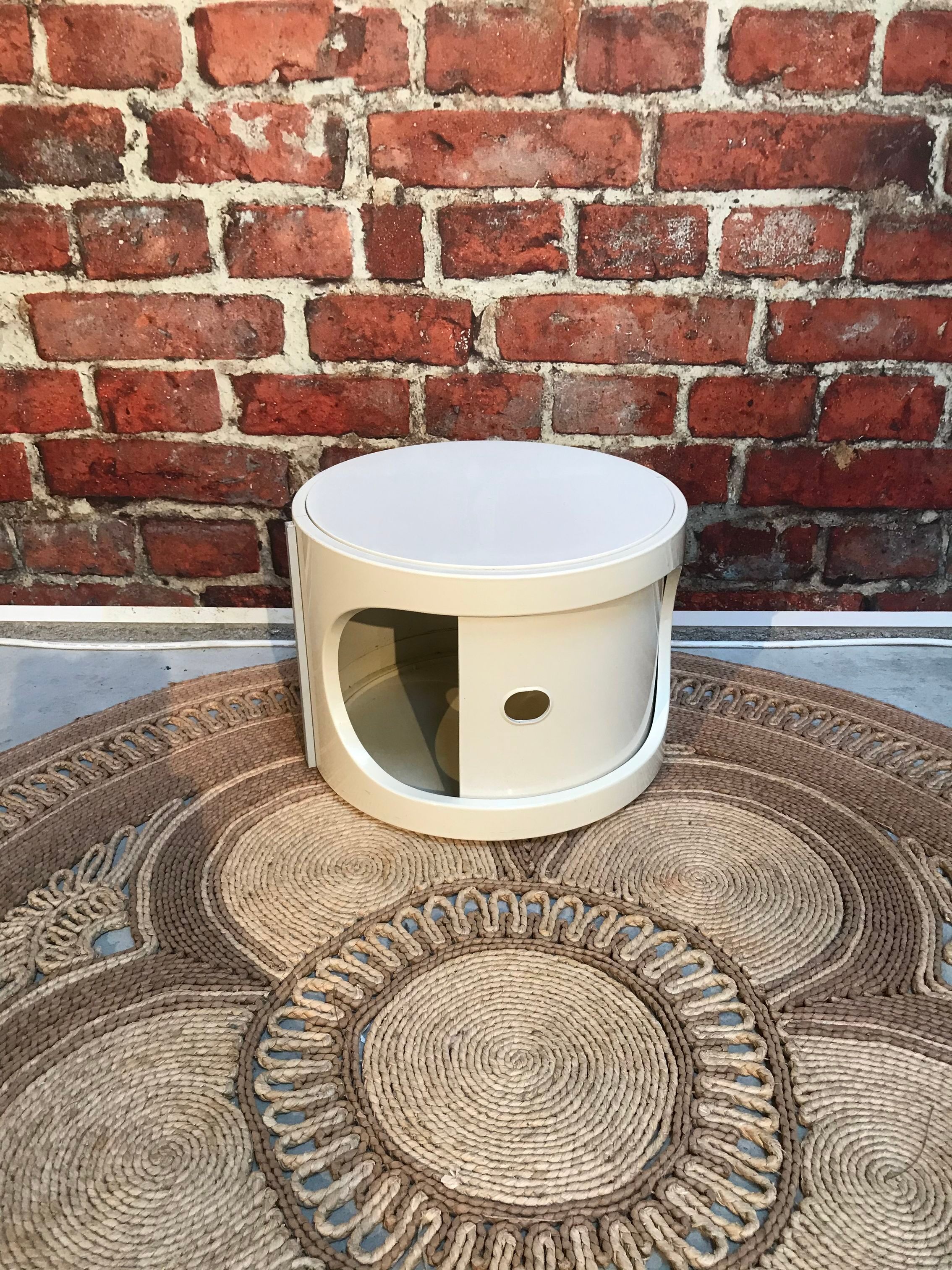 Cylinder bedside table