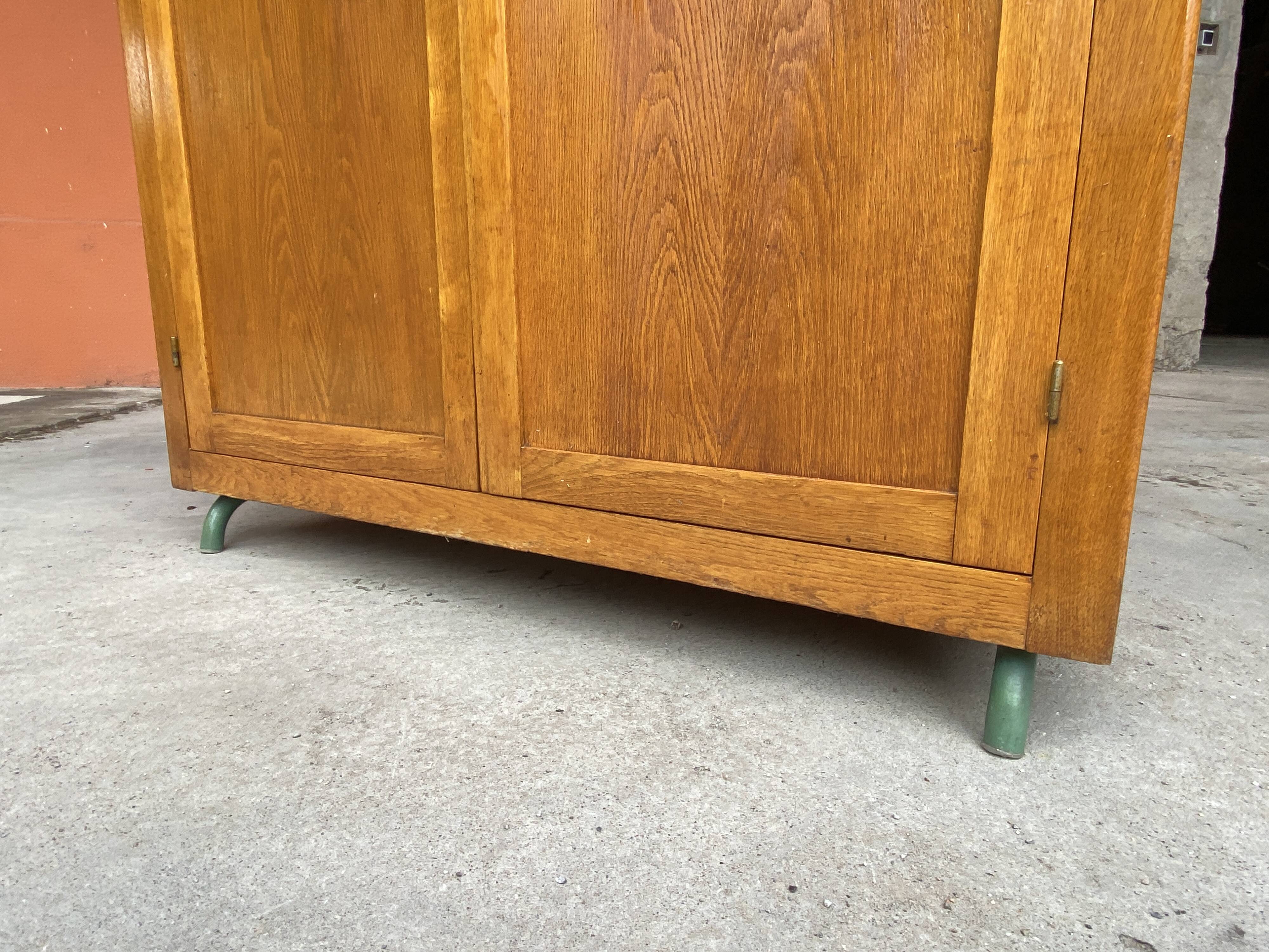 Mid Century vintage school wardrobe, Mullca Delagrave Scandinavian style, 1960s