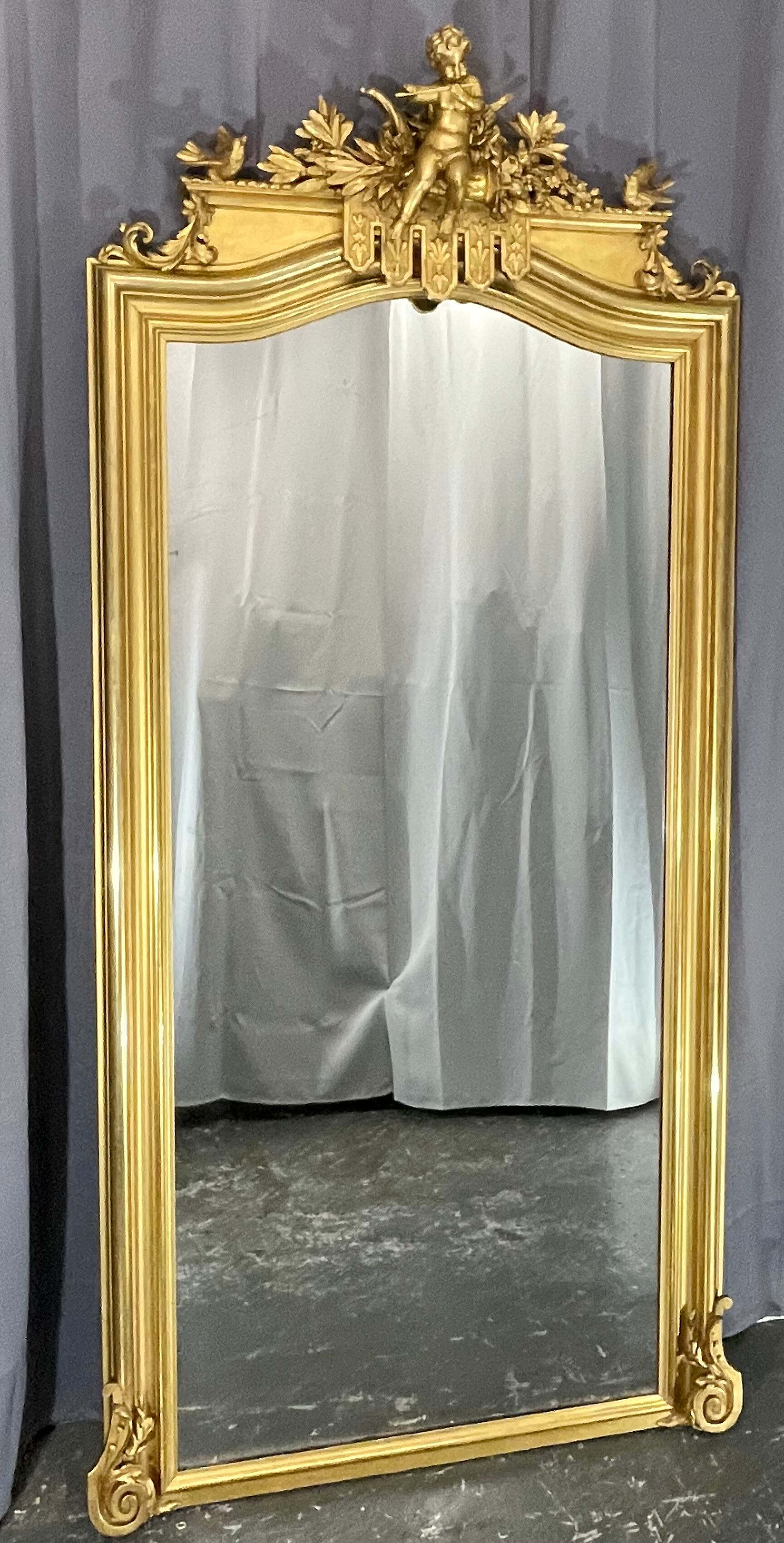 Mirror 204 x 98 cm nineteenth century Napoleon III