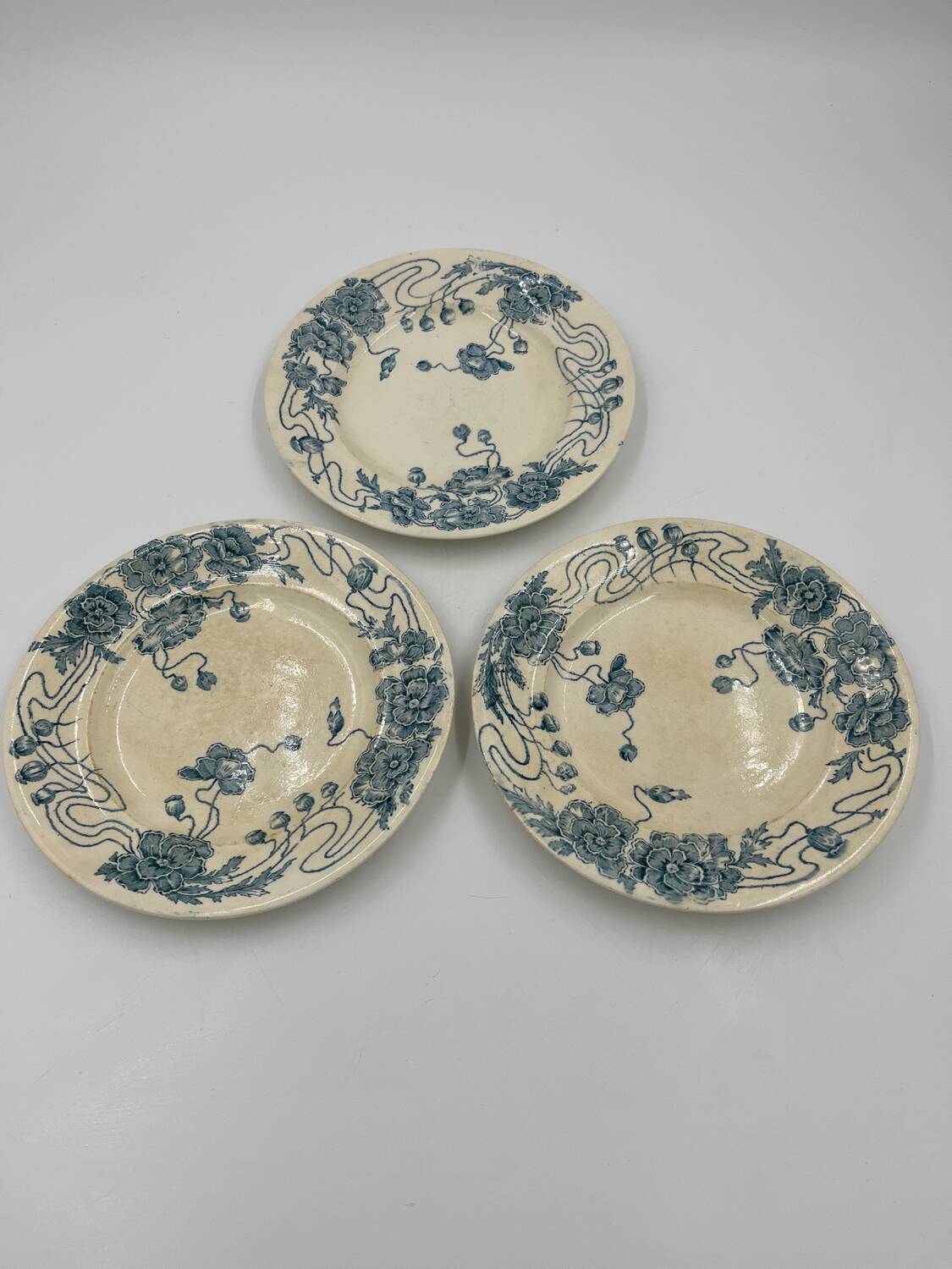 Lot de 3 assiettes Longwy