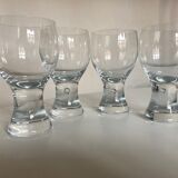 Set of 4 glasses Rondo by Kosta Boda Sweden 1970