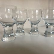 Set of 4 glasses Rondo by Kosta Boda Sweden 1970