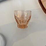 Service à apéritif vintage en verre rose