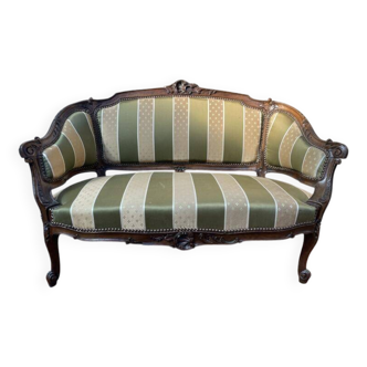 Canapé - Banquette de style Louis XV - Rocaille