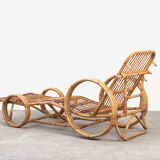 Lounge Chair in rattan, Netherlands 50 years