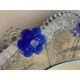 Early 21st century venetian oval floreal hand-carving mirror in murano glass