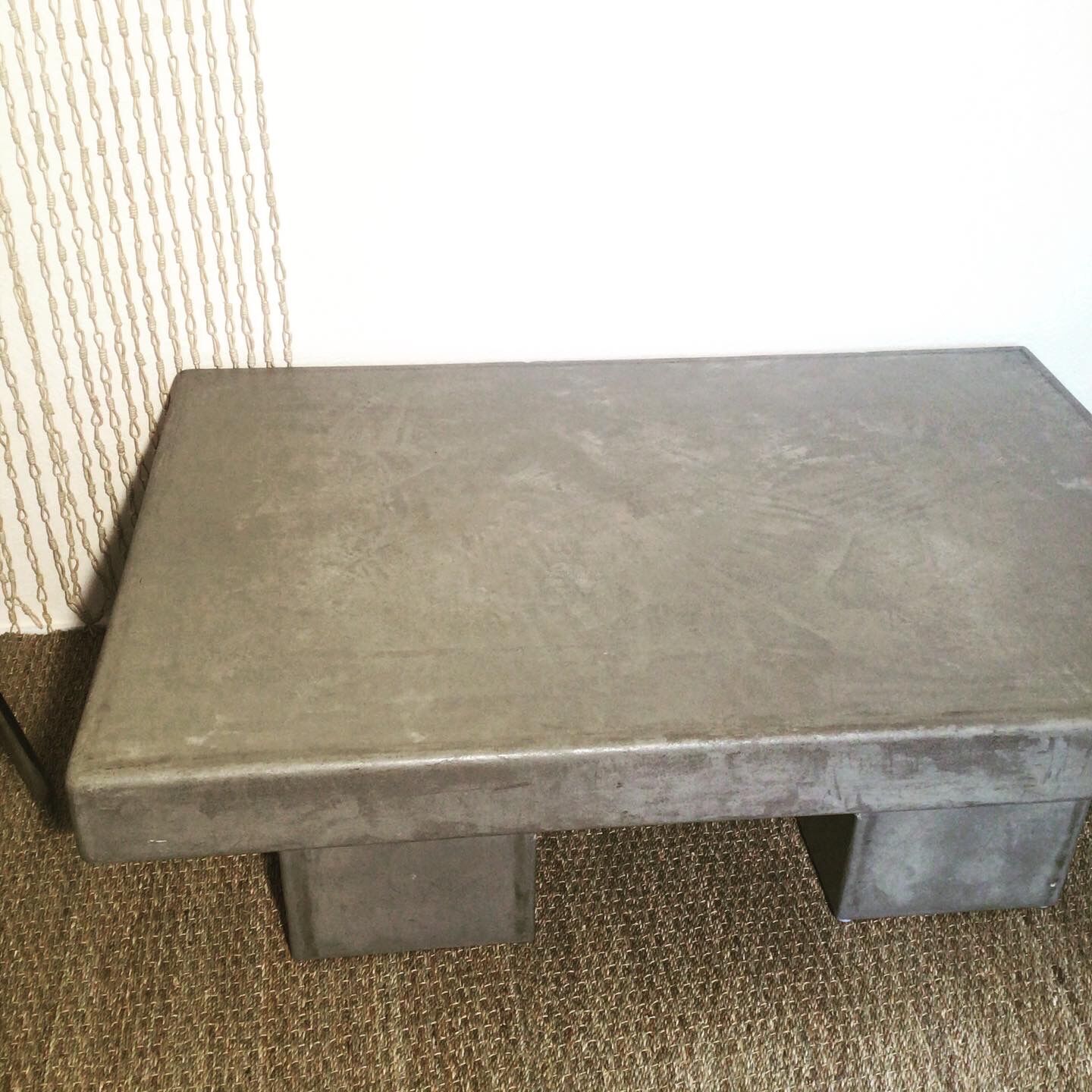 Waxed concrete coffee table