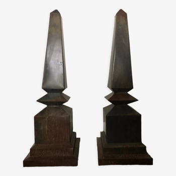 Pair of obelisks