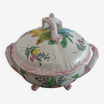 Earthenware tureen/vegetable bowl KG Lunéville floral and onion patterns - Ø 20 cm