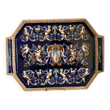 Old Dish Plate Handle Gien Earthenware Ceramic Renaissance Decor