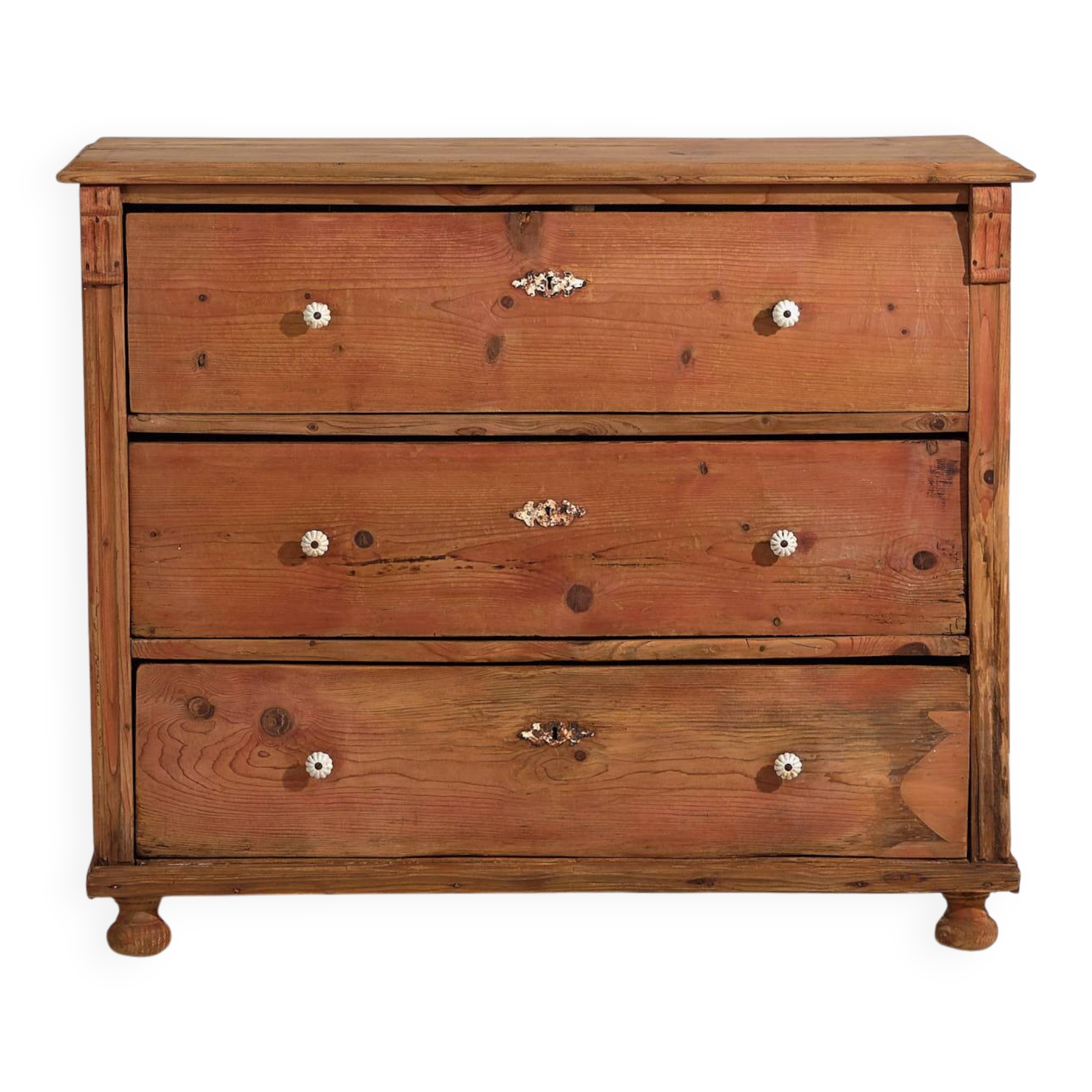 Antique solid wood chest of drawers (c.1920)