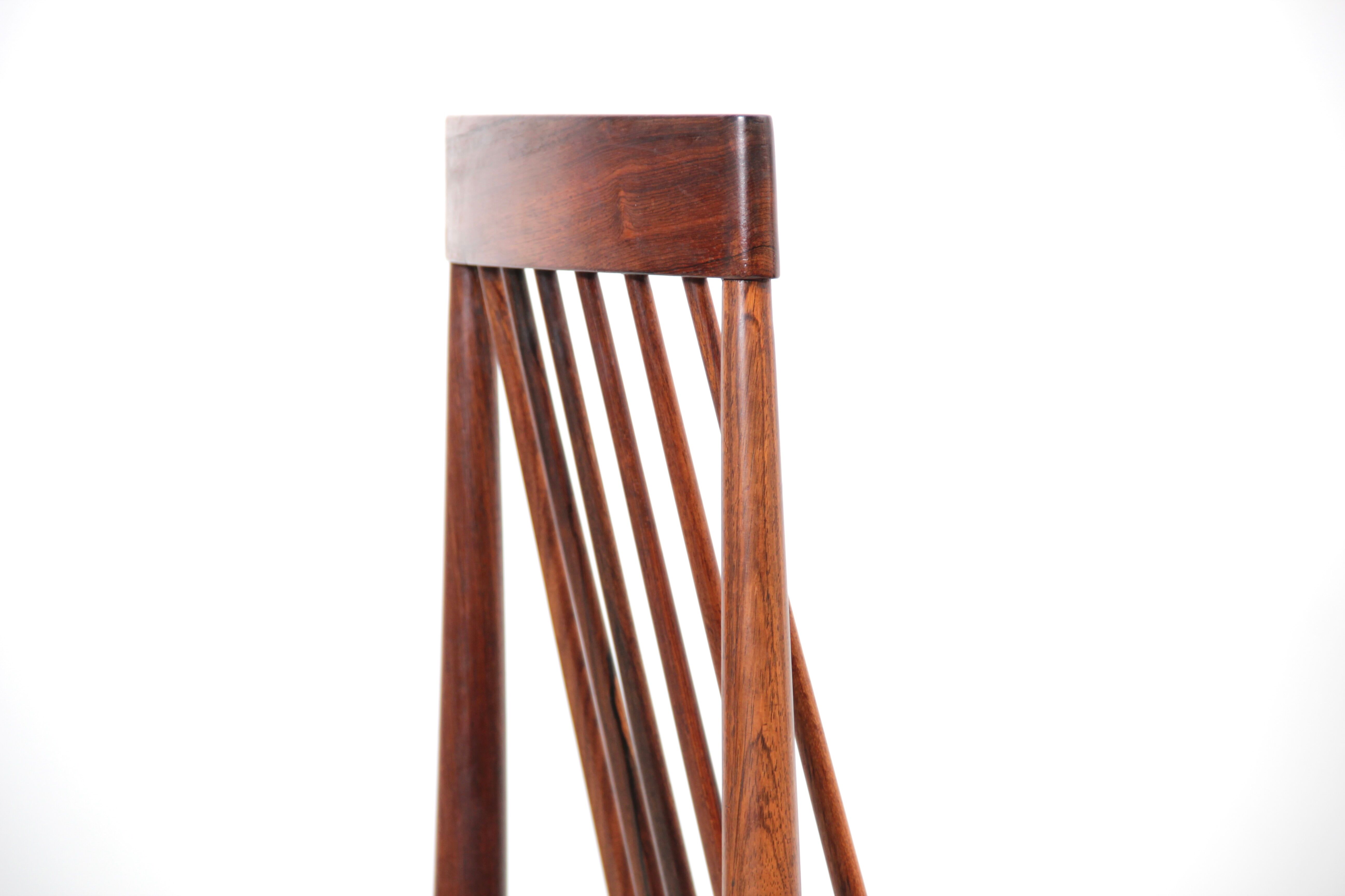 Suite of 6 rosewood bar chairs from Rio