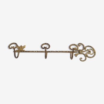 Peg-shaped key gilded wrought iron 40l