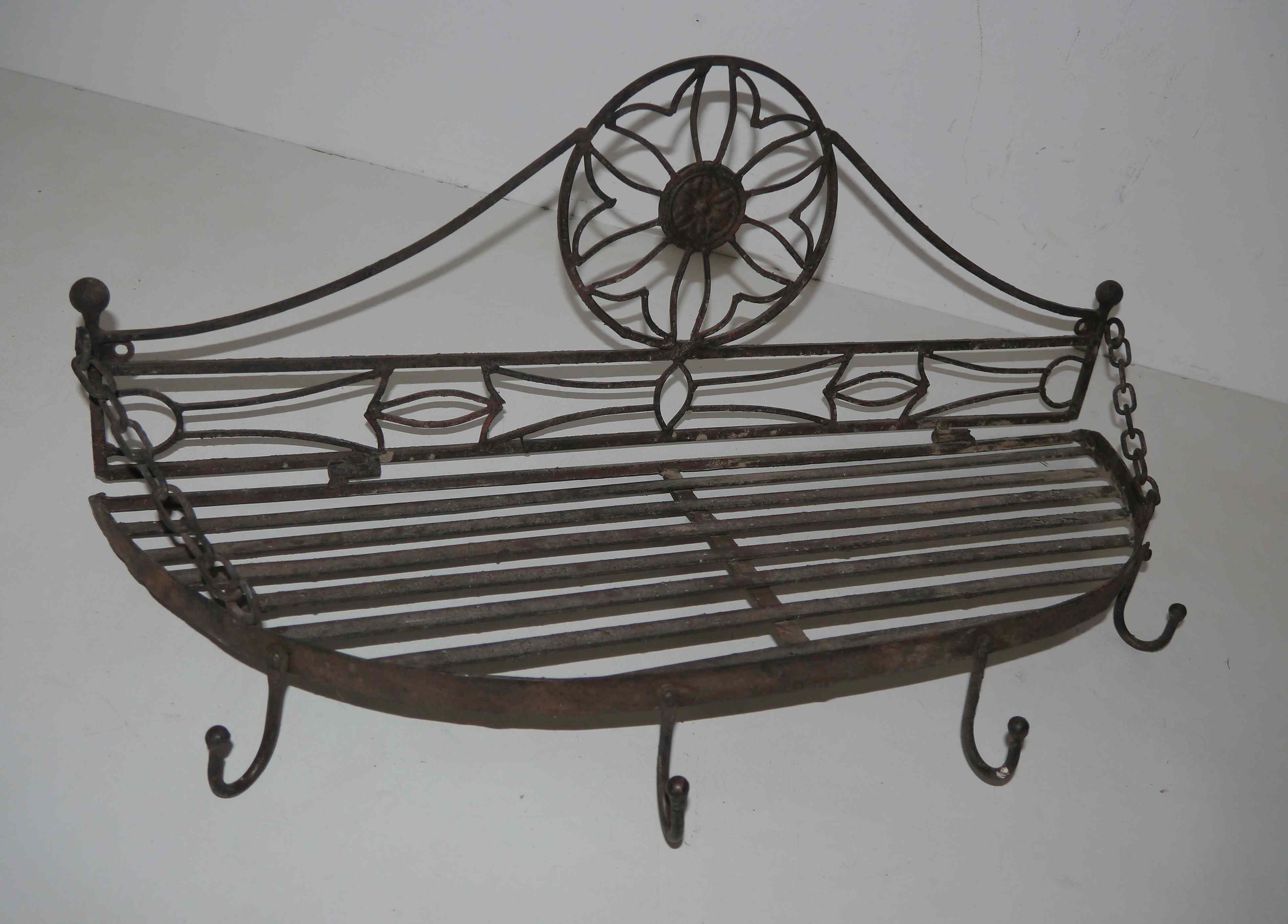 Old metal bakery shelf 30's years
