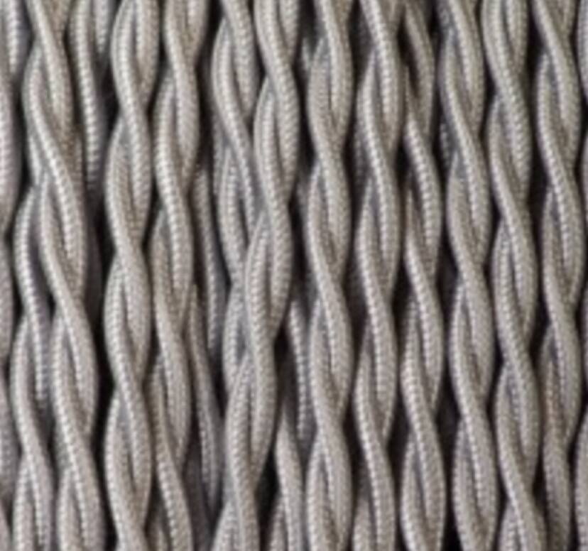 Pleated opaline portable lamp, 2 M fabric cable