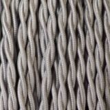 Pleated opaline portable lamp, 2 M fabric cable