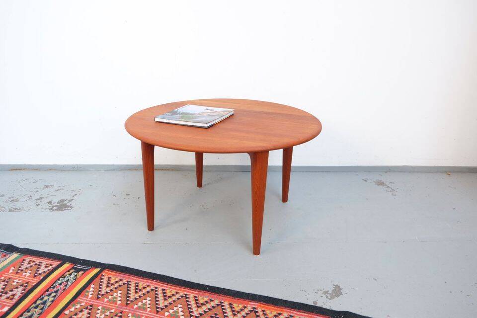 Table basse Wikkelso, teck, années 1960/70, Danemark