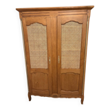 Oak wardrobe with caning